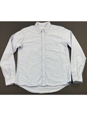 Raleigh Denim Workshop Mens Shirt Oxford Button Down Sz Large Made In USA Cotton
